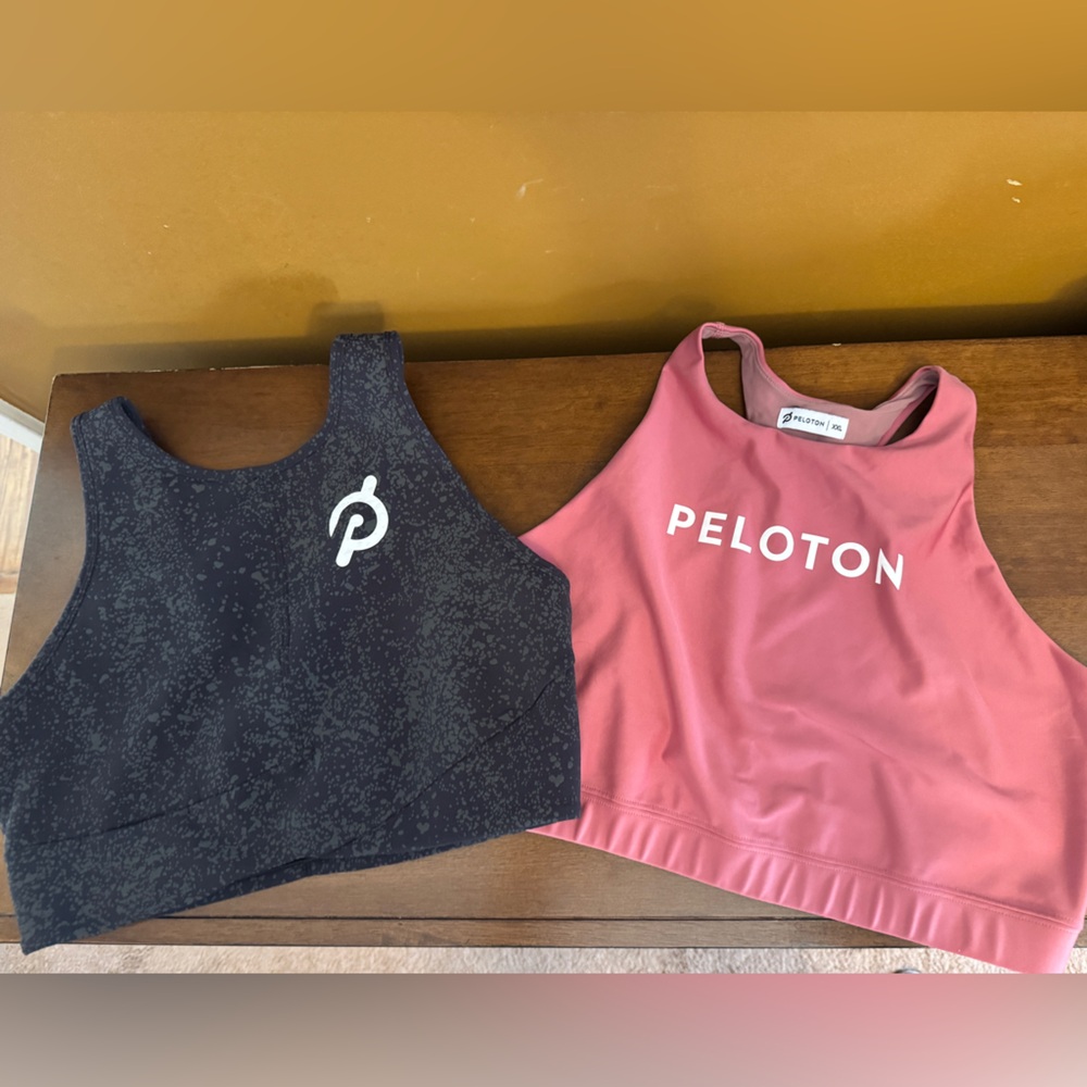 Peloton High-Neck Sports Bras - Black & Dusty Rose